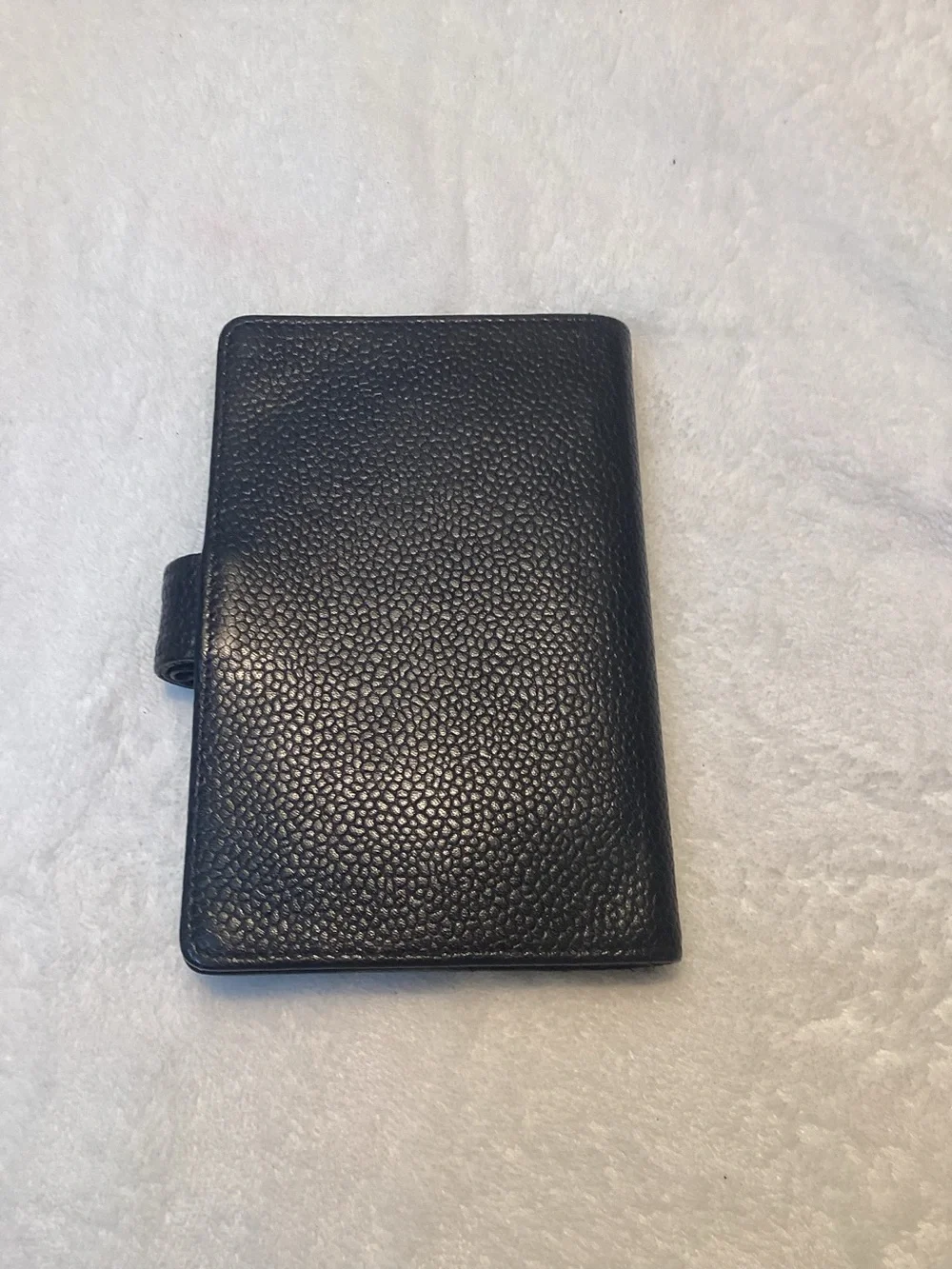 Chanel Black Caviar CC Timeless CC Ring Mini Agenda Planner